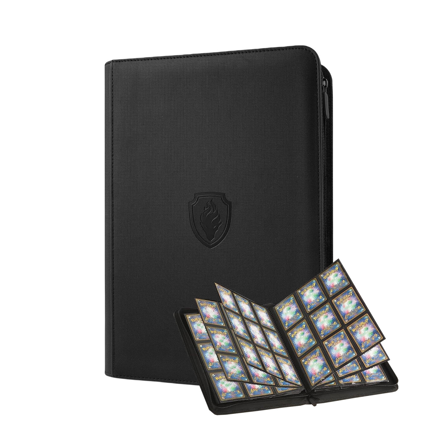 Pokemon Binder Card - PUカバー付き取引カードバインダー、カードコレクションアルバム、ゲームカード用頑丈ホルダー、360サイドロード、9ポケット