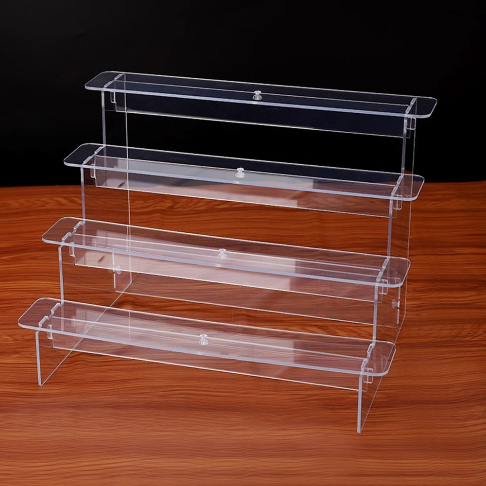 Pop Display Shelf - 多層アクリルディスプレイスタンドフィギュアホルダージュエリーディスプレイライザーカップケーキラック取り外し可能な棚収納オーガナイザー