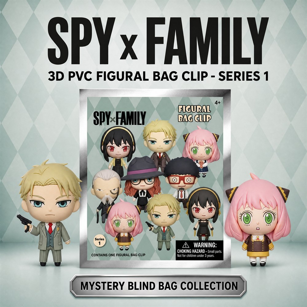Mystery Box Blind Bag - スパイ×ファミリー 3D PVC バッグクリップキーホルダー ブラインドバッグ ミステリーボックス