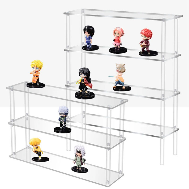 Pop Display Shelf - 透明アクリルディスプレイライザースタンド ファンコ POP フィギュア、カップケーキ化粧品香水粘土人形ジュエリー用ディスプレイスタンドオーガナイザー