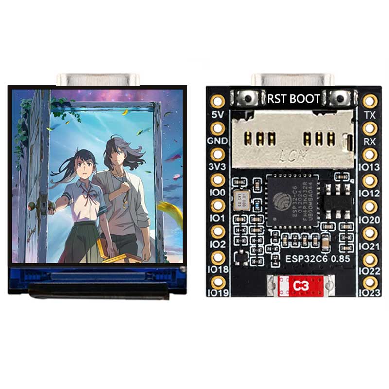 ESP32 C6 0.85インチ 128X128 IPSスク - Graded Card Display のレビューと価格