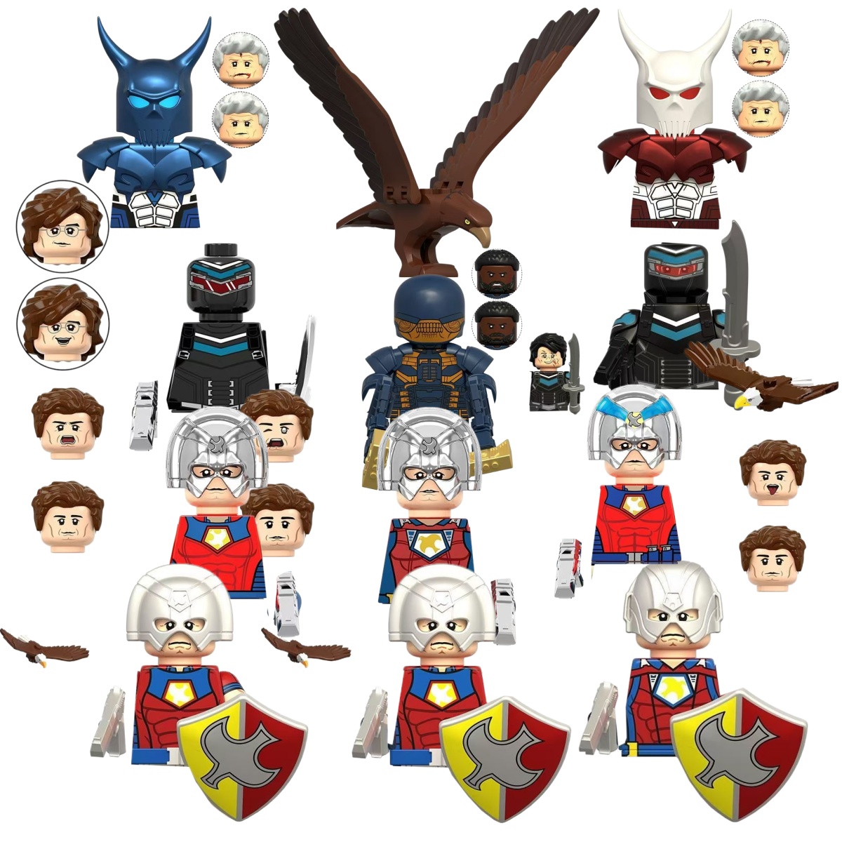 スーサイド・スクワッド ピースメーカー ブルードラゴン ホワ - Lego Minifigure Holder のレビューと価格