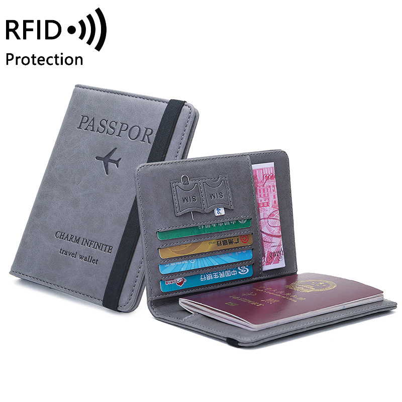 ユニセックス PU レザー パスポート ホルダー - RFI - Card Top Loader のレビューと価格