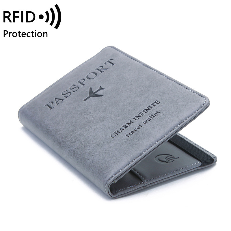 ユニセックス PU レザー パスポート ホルダー - RFI - Card Top Loader のレビューと価格