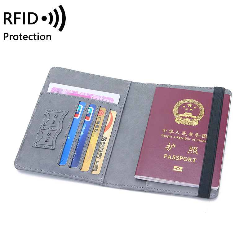ユニセックス PU レザー パスポート ホルダー - RFI - Card Top Loader のレビューと価格