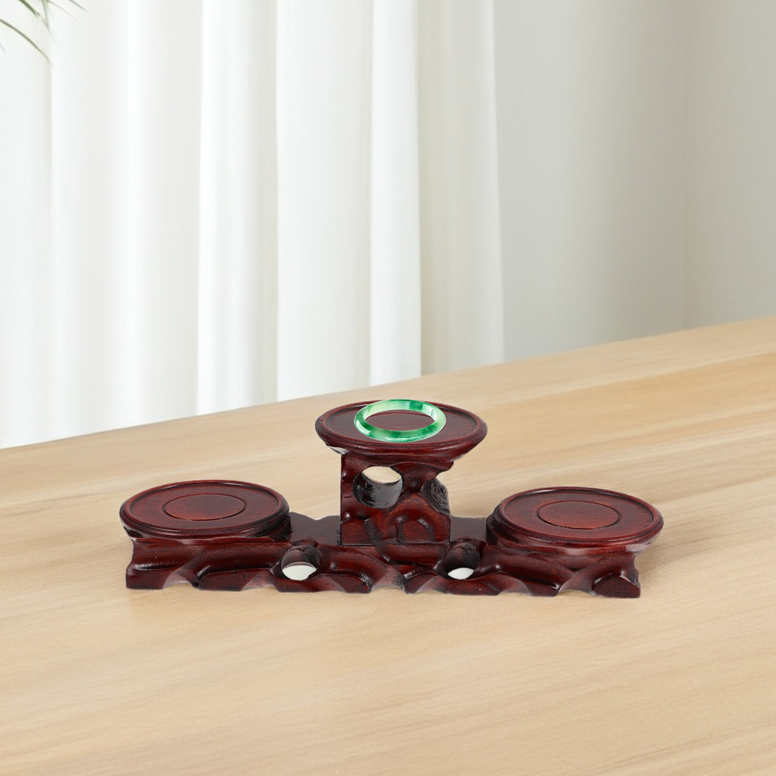 高級無垢材丸型台座ディスプレイベース、茶器、盆栽、コレクショ - Display Risers Set のレビューと価格