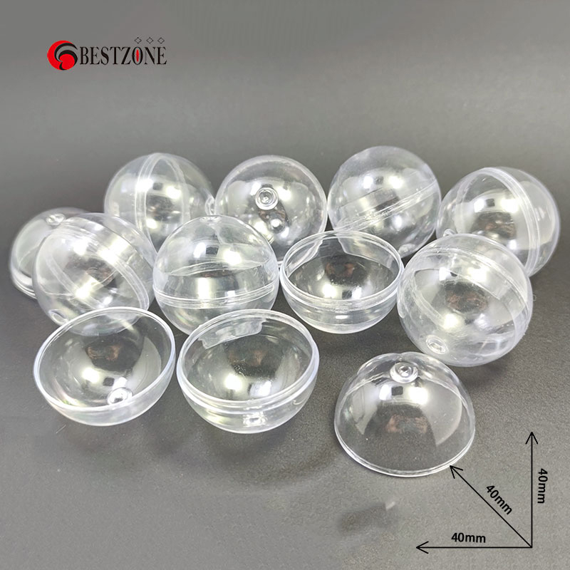 100個/ロット 直径40MM 透明プラスチックPSカプセル - Capsule Toy Gashapon のレビューと価格
