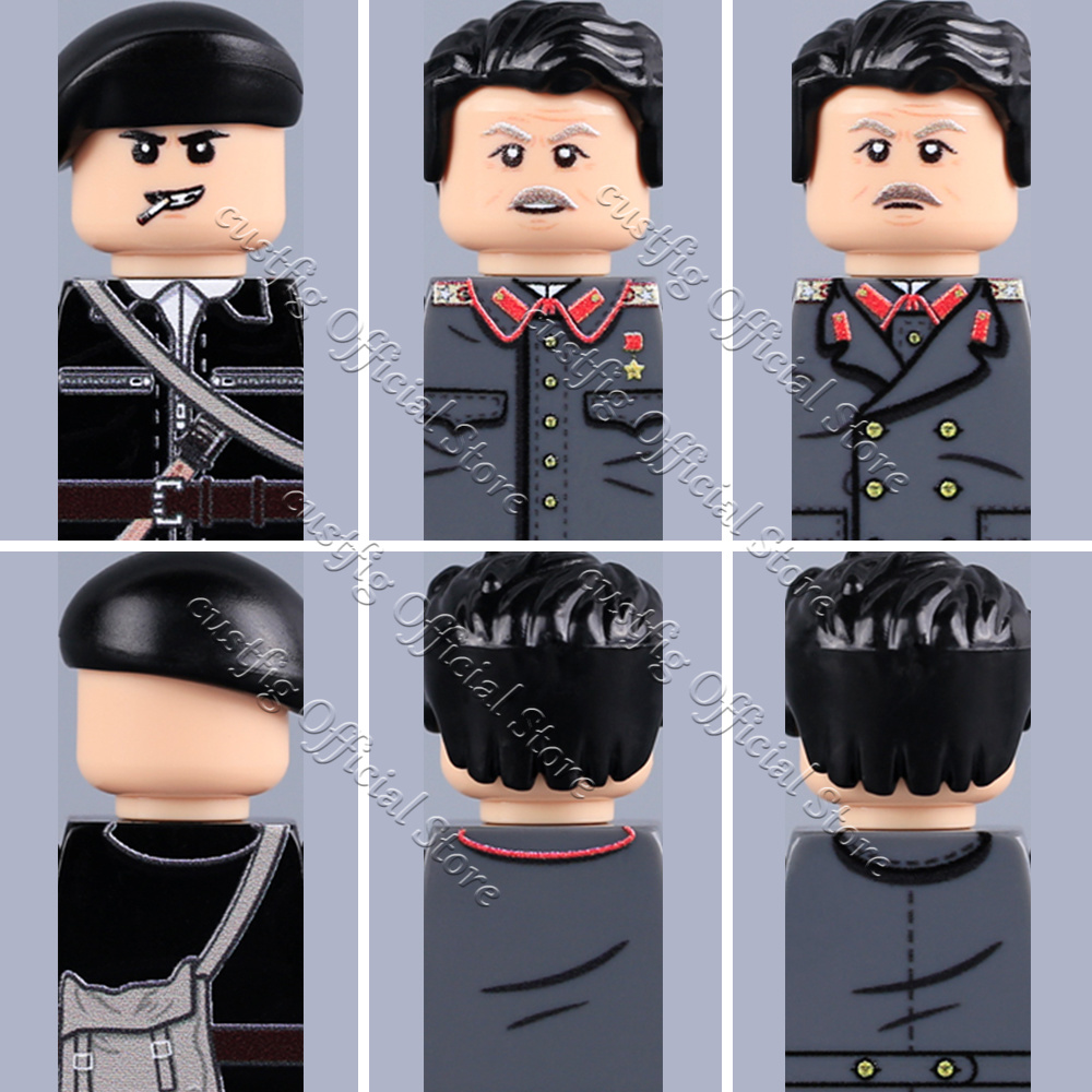 MOC 軍事ソビエト兵士フィギュアビルディングブロック赤軍歩 - Lego Minifigure Holder のレビューと価格