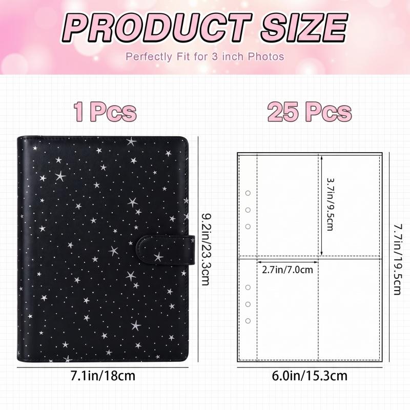 A5 6リングルーズリーフフォトカードバインダーセット PU - Trading Card Binder のレビューと価格