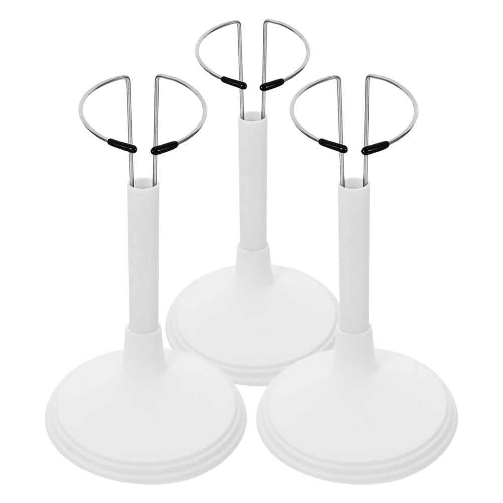 3 個の白いプラスチック製の調節可能なディスプレイスタンド、 - Action Figure Stand のレビューと価格