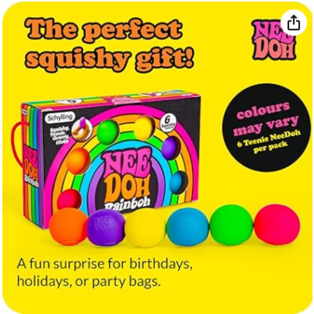 新しいシリンニーデオーレインボーティーニーストレスボールフィ - Mystery Box Blind Bag のレビューと価格
