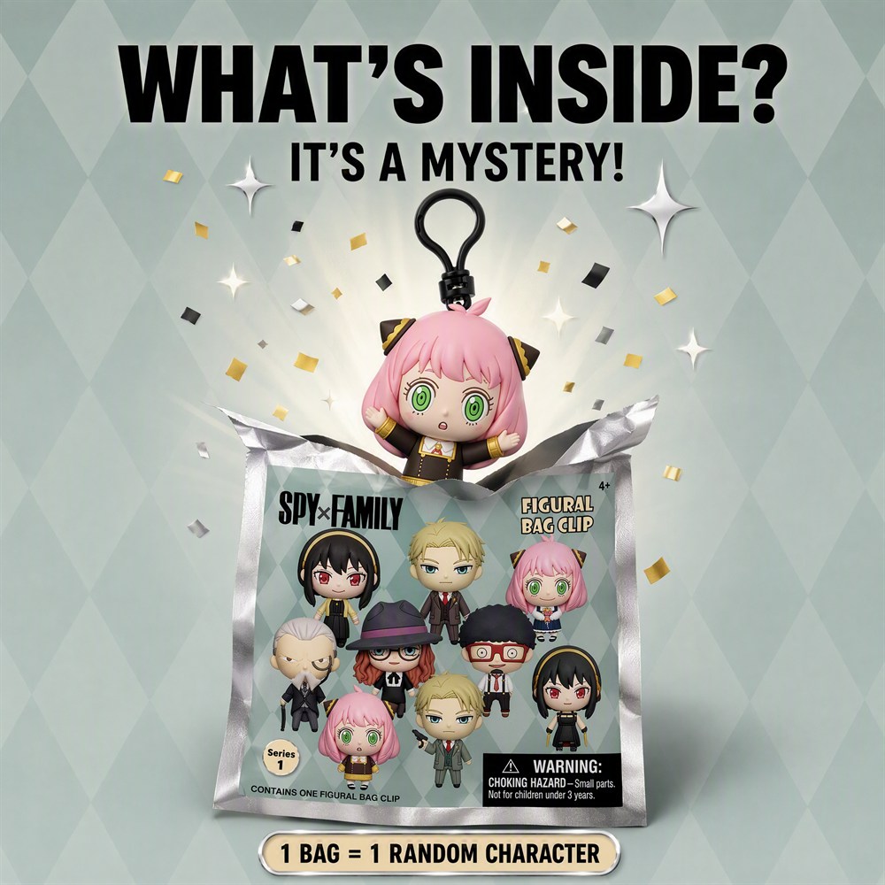 スパイ×ファミリー 3D PVC バッグクリップキーホルダー - Mystery Box Blind Bag のレビューと価格