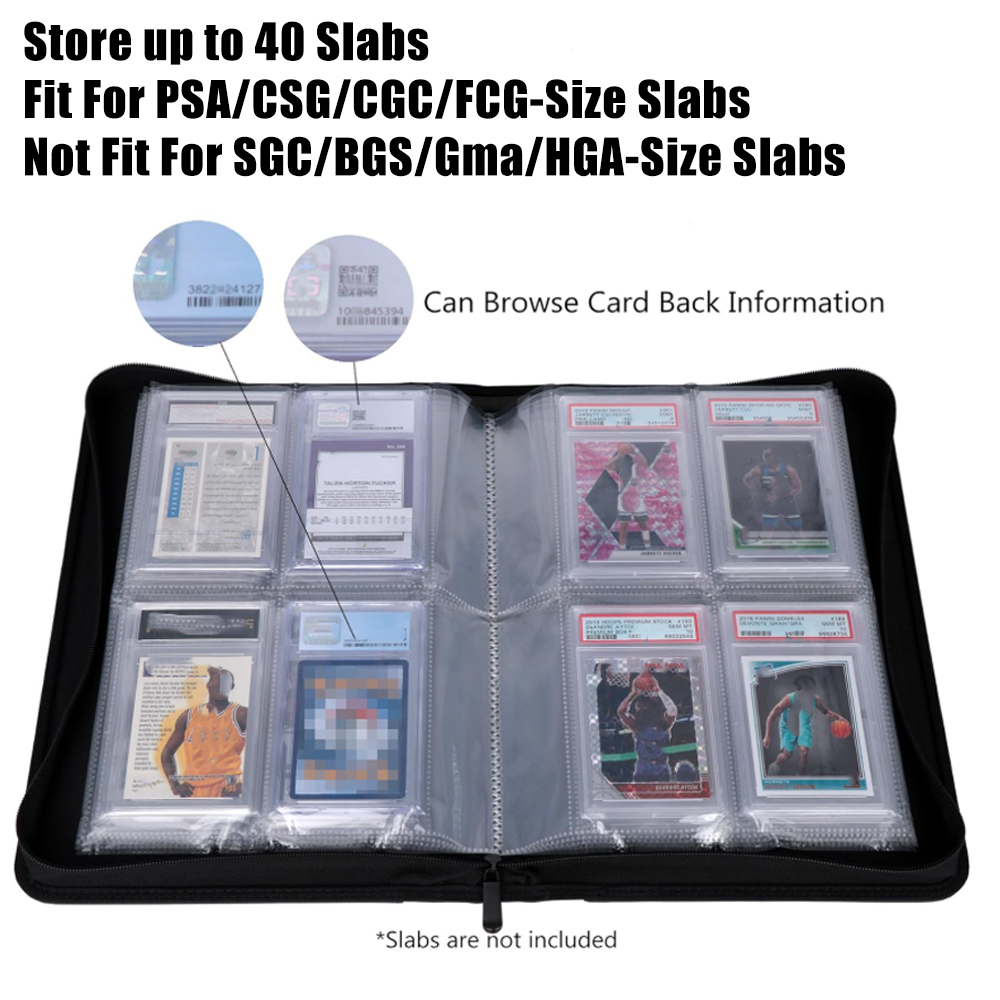 グレーディングカードバインダー、PSAスラブ40枚収納可能、 - Trading Card Binder のレビューと価格