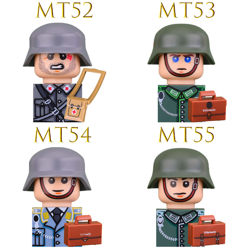 軍事兵士フィギュア 組み立てブロック ドイツ山岳歩兵 海軍空 - Lego Minifigure Holder のレビューと価格