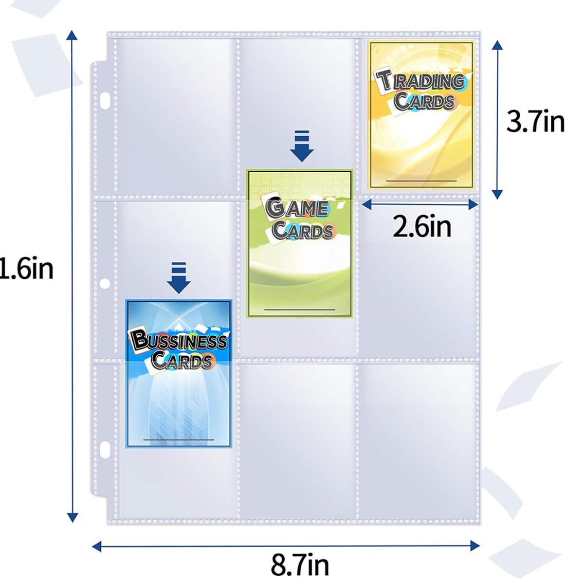 50枚入り 9ポケットカードスリーブ 900枚収納 両面トレ - Trading Card Binder のレビューと価格