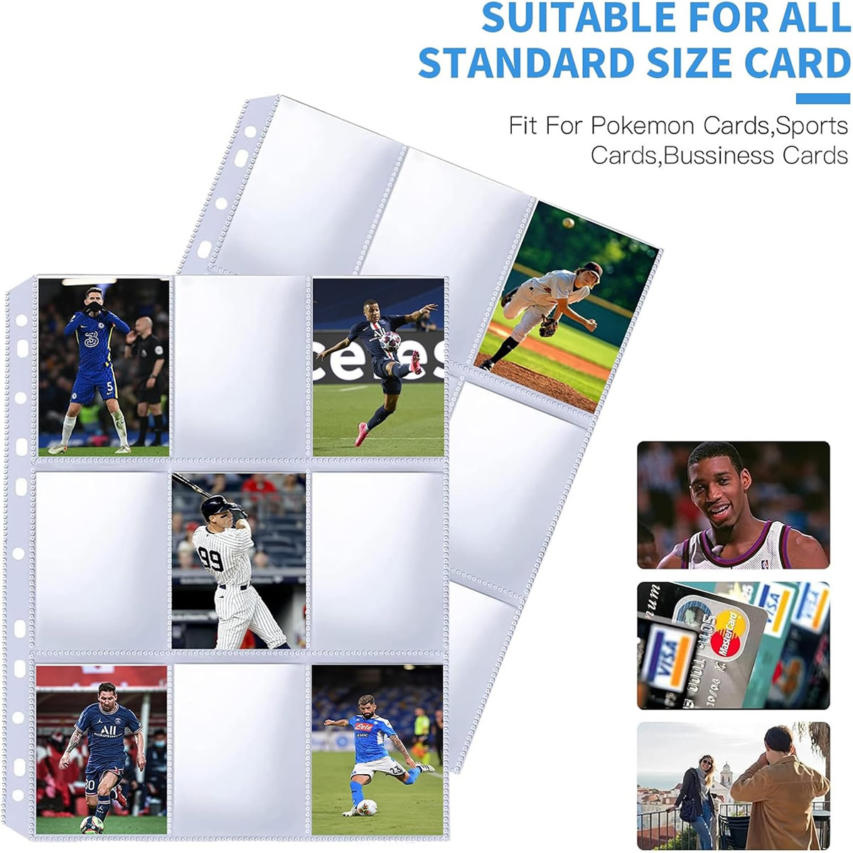 50枚入り 9ポケットカードスリーブ 900枚収納 両面トレ - Trading Card Binder のレビューと価格