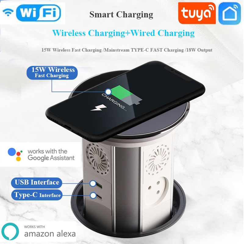WIFI Tuya タッチ自動昇降ポップアップテーブルイスラ - Pop Display Shelf のレビューと価格