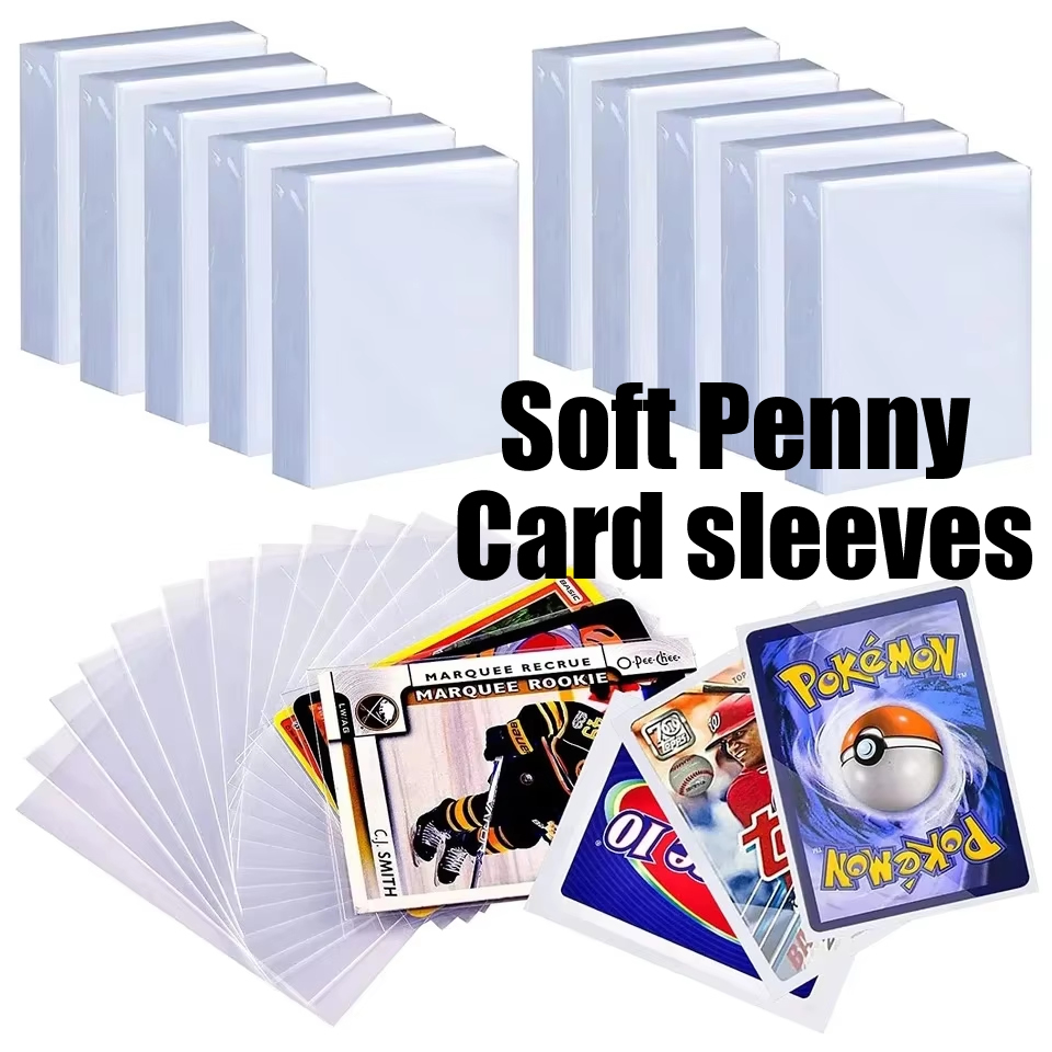100-600 個のカードスリーブハードソフトカードホルダー - Card Penny Sleeve のレビューと価格